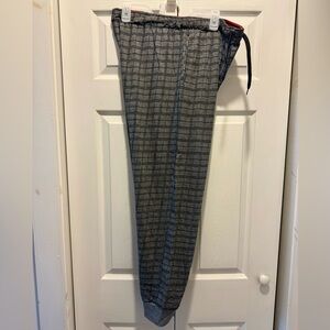 Mission Ridge Men’s Sleepwear Plaid Lounge Pants with Pockets Sz:Xl grey